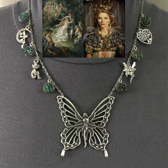 Hand Crafted Jewelry - "Titania: Queen of the Faeries" Midsummer Night's Dream Handmade Fairy Necklace